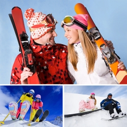 Урок катания на сноуборде или горных лыжах для двоих (без снаряжения)